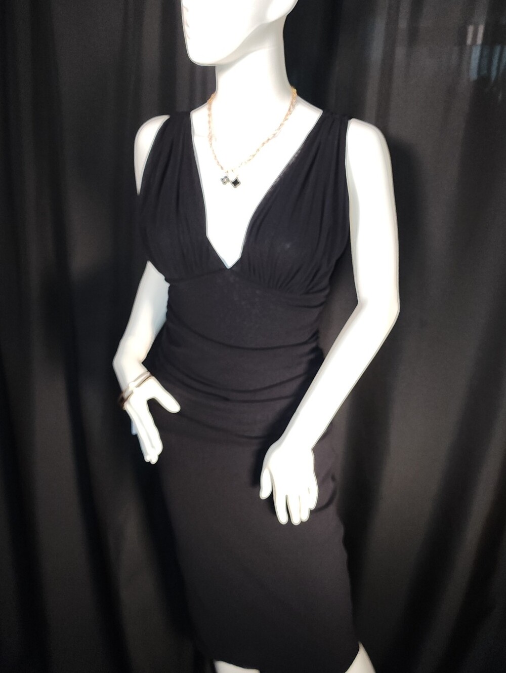 NWT Jean Paul Gaultier Soleil STUNNING BLACK DRESS